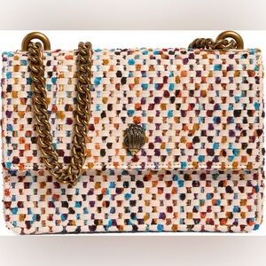 Kurt Geiger Colorful Woven Crossbody Bag with Gold Chain